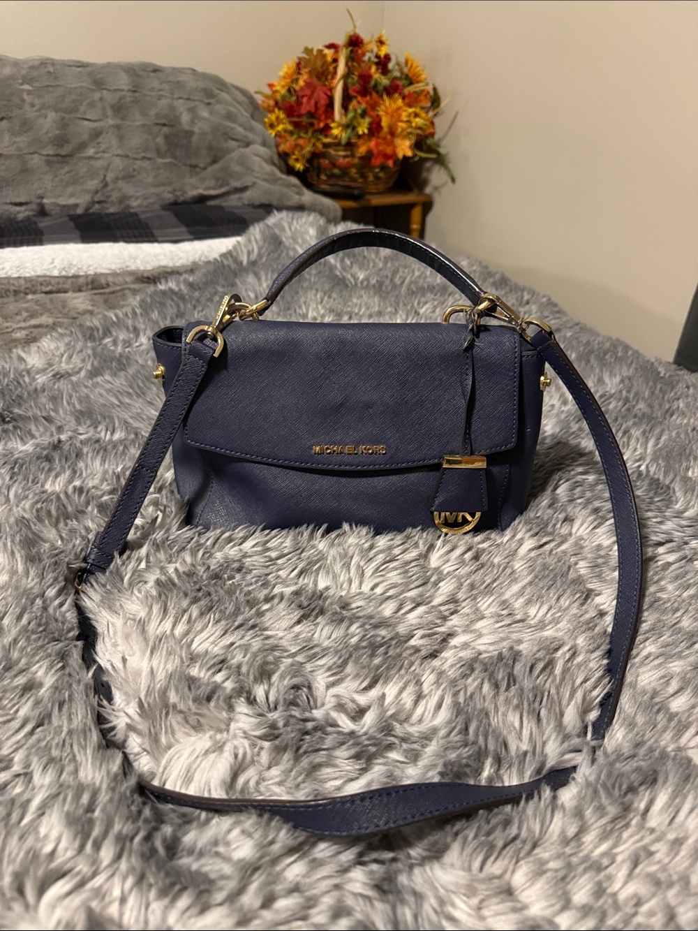 Michael Kors Ava Small Saffiano Leather Crossbody Satchel - Style 30T5GAVS2L